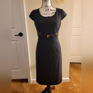 Little Black Dress w/Faux Patent Leather Belt